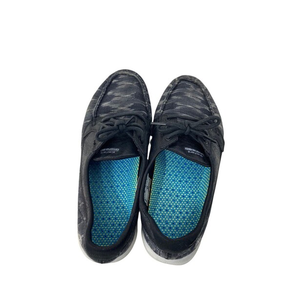 Skechers Boat Shoes Women's Size 9 Black On-the-GO Goga Seaside Black Lace Up - Picture 8 of 10